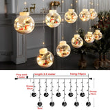 LED Curtain String Light Ball Santa Claus