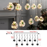 LED Curtain String Light Ball Santa Claus