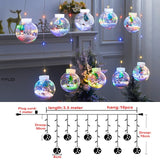 LED Curtain String Light Ball Santa Claus