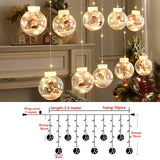 LED Curtain String Light Ball Santa Claus