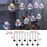 LED Curtain String Light Ball Santa Claus