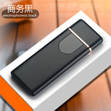 Windproof electronic ultra-thin USB cigarette lighter