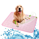 Pet Pad Summer Cooling Mat Dog Beds Mats Blue Pet Ice Pad Cool  Cold Silk Moisture-Proof  Cooler Mattress Cushion Puppy