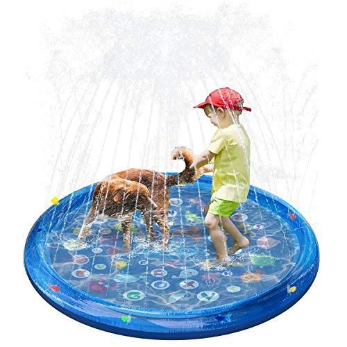 Outdoor Pet and Kid Fountain Sprinkler Mat