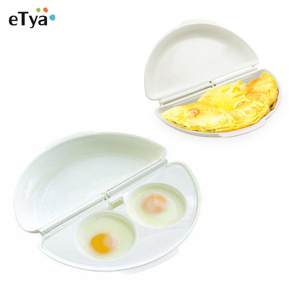 1pc Useful Two Eggs Microwave Omelet Cooker Pan