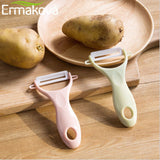 ERMAKOVA Ceramic Blade Fruit Vegetable Peeler Cutter Potato Apple Carrot Cucumber Peeler Fruit Ceramic Y Peeler Kitchen Gadget