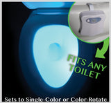 Color changing LED toilet bowl light