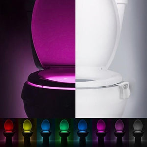 Color changing LED toilet bowl light