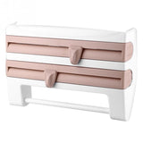 Wall-Mount Paper Towel Holder Kitchen Organizer Preservative Film Dispenser Sauce Bottle Storage Rack Wall Roll Paper Storage
