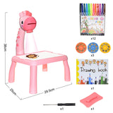 Children LED Projector Drawing Table