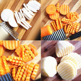 french fry Cutter Stainless Steel Potato Wavy Edged Cutter Knife kitchen Gadget Vegetable Fruit Potato Peeler Cooking Tools