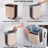 Wall Mounted Folding Waste Bin