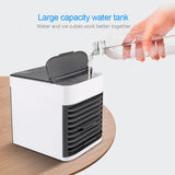Mini USB Air Cooler Portable Air Conditioner Humidifier Purifier 7 Color Light Desktop Air Cooling Fan Air Cooler Fan for office