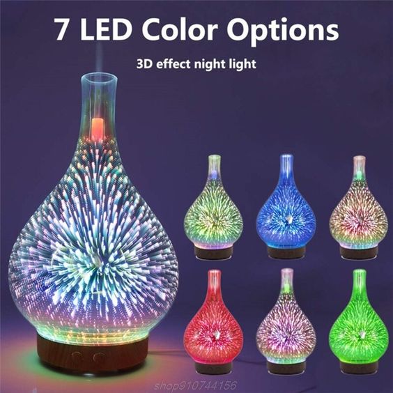 7 Color Light 3D Glass Humidifier