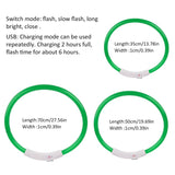 LED Dog Collar USB Charging Flashing Night Cat Collars Luminous Anti-Lost Avoid Car Accident Safety Pets Harnesses Leads