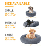 Round Long Plush Dog Beds for Large Dogs Winter Pet Products Cushion Super Soft Fluffy Comfortable Cat Mat Supplies Accessories