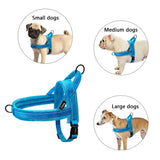 Nylon Reflective Pet Dog Harnesses Vest Soft Flannel Padded No Pull Strap Harness For Walking Training Small Medium Large Dogs