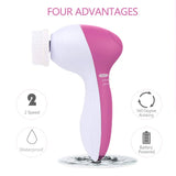 5 in 1 Face Cleansing Brush Silicone Facial Brush Deep Cleaning Pore Cleaner Face Massage Skin Care Waterproof Facial Brush