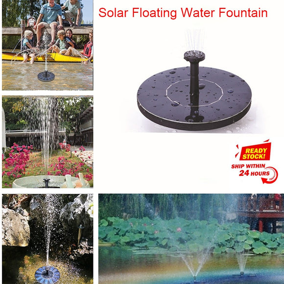 Dropshipping MINI Solar Powered Floating Bird Bath Water Panel Fountain Pump Garden Pond Pool