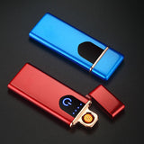 Windproof electronic ultra-thin USB cigarette lighter