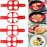 Silicone Non Stick Fantastic Egg Pancake Maker Ring Kitchen Baking Omelet Moulds Flip cooker Egg Ring Mold