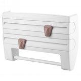Wall-Mount Paper Towel Holder Kitchen Organizer Preservative Film Dispenser Sauce Bottle Storage Rack Wall Roll Paper Storage