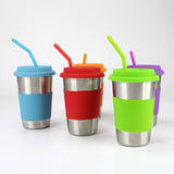Reusable Silicone Straws Set