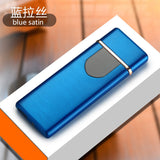 Windproof electronic ultra-thin USB cigarette lighter