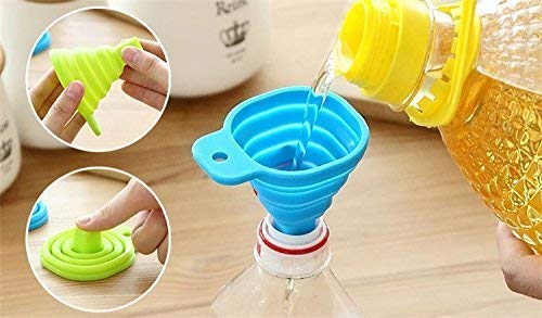 Creatif Ventures 100% Food Grade Silicone Collapsible Funnel,Funnel for Liquid Transfer As Oil,Water,Essential Oil,Shampoo,Sanitizer,Kitchen Tool Gadget