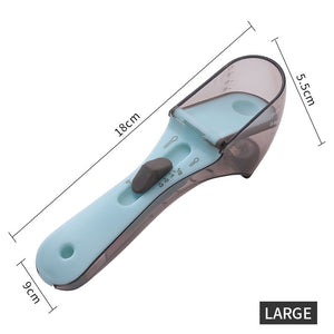 WORTHBUY Creative Adjustable Measuring Spoons With Scale Plastic Measuring Scoops For Baking Accessories Kitchen Measuring Tools
