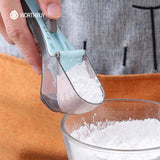 WORTHBUY Creative Adjustable Measuring Spoons With Scale Plastic Measuring Scoops For Baking Accessories Kitchen Measuring Tools
