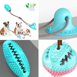 Pet Dog Toys Silicon Suction Cup Tug dog toy Dogs Push Ball Toy Pet Tooth Cleaning Dog Toothbrush for Puppy large Dog Biting Toy