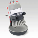 GQIYIBBEI 1PCS/Palm Scrub Dish Brush with Washing Up Liquid Soap Dispenser Storage Stand Kitchen Cleaning Tools Cleaning Brush