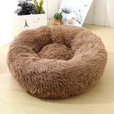 Donut Dog Bed Warm Soft Long Plush Pet Cushion