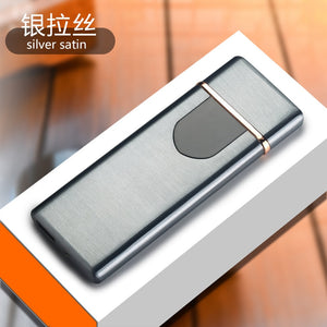 Windproof electronic ultra-thin USB cigarette lighter