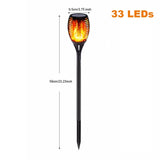 LED Solar Flame Lights Outdoor IP65 Waterproof Led Solar Garden Light Flickering Flame Torches Lamp for Courtyard Garden Balcony