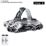 Gearzii "Monster"LED Headlamp 15000 Lumens 5 CREE LED XML