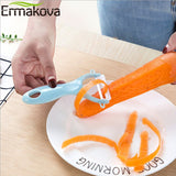 ERMAKOVA Ceramic Blade Fruit Vegetable Peeler Cutter Potato Apple Carrot Cucumber Peeler Fruit Ceramic Y Peeler Kitchen Gadget