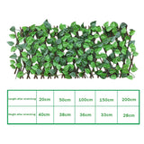 Retractable Artificial Garden Fence Expandable Faux Ivy Privacy Fence Wood Vines Climbing Frame Gardening Plant Home Decorations