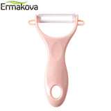 ERMAKOVA Ceramic Blade Fruit Vegetable Peeler Cutter Potato Apple Carrot Cucumber Peeler Fruit Ceramic Y Peeler Kitchen Gadget