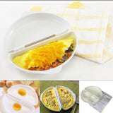 1pc Useful Two Eggs Microwave Omelet Cooker Pan