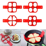 Silicone Non Stick Fantastic Egg Pancake Maker Ring Kitchen Baking Omelet Moulds Flip cooker Egg Ring Mold