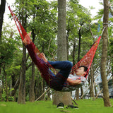 Nylon Hammock Garden Yard Hanging Mesh Net Sleeping Bed for Outdoors Siesta Rest Single Person Furniture Supplies