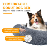 Round Long Plush Dog Beds for Large Dogs Winter Pet Products Cushion Super Soft Fluffy Comfortable Cat Mat Supplies Accessories