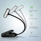 Rechargeable LED USB Book Light Reading Light Flexible Book Lamp Dimmer Clip Table Desk Lamp Portable Clip Light