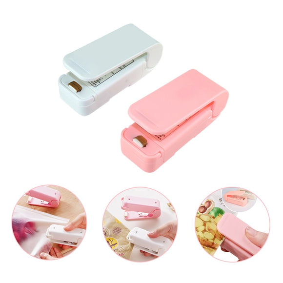 New Mini Sealer Machine Bag Clips Portable Heat Sealing Seal Plastic Snack Packing Sealer Food Preservation Home Kitchen Storage