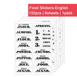 Waterproof Transparent Food Label Stickers Self-Adhesive Resistant Home Kitchen Pantry Stickers Organization Label